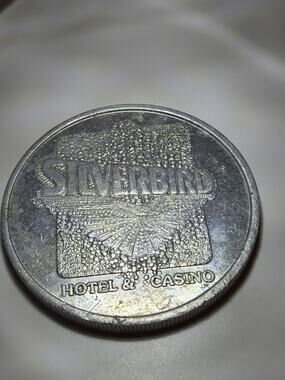 Vtg Silverbird Hotel Casino Las Vegas Free Play Slot Token Coin Silver Bird NV